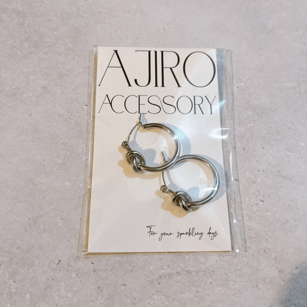 AJIRO ACCESSORY「P280 stainless knot design hoop pierce」パッケージ