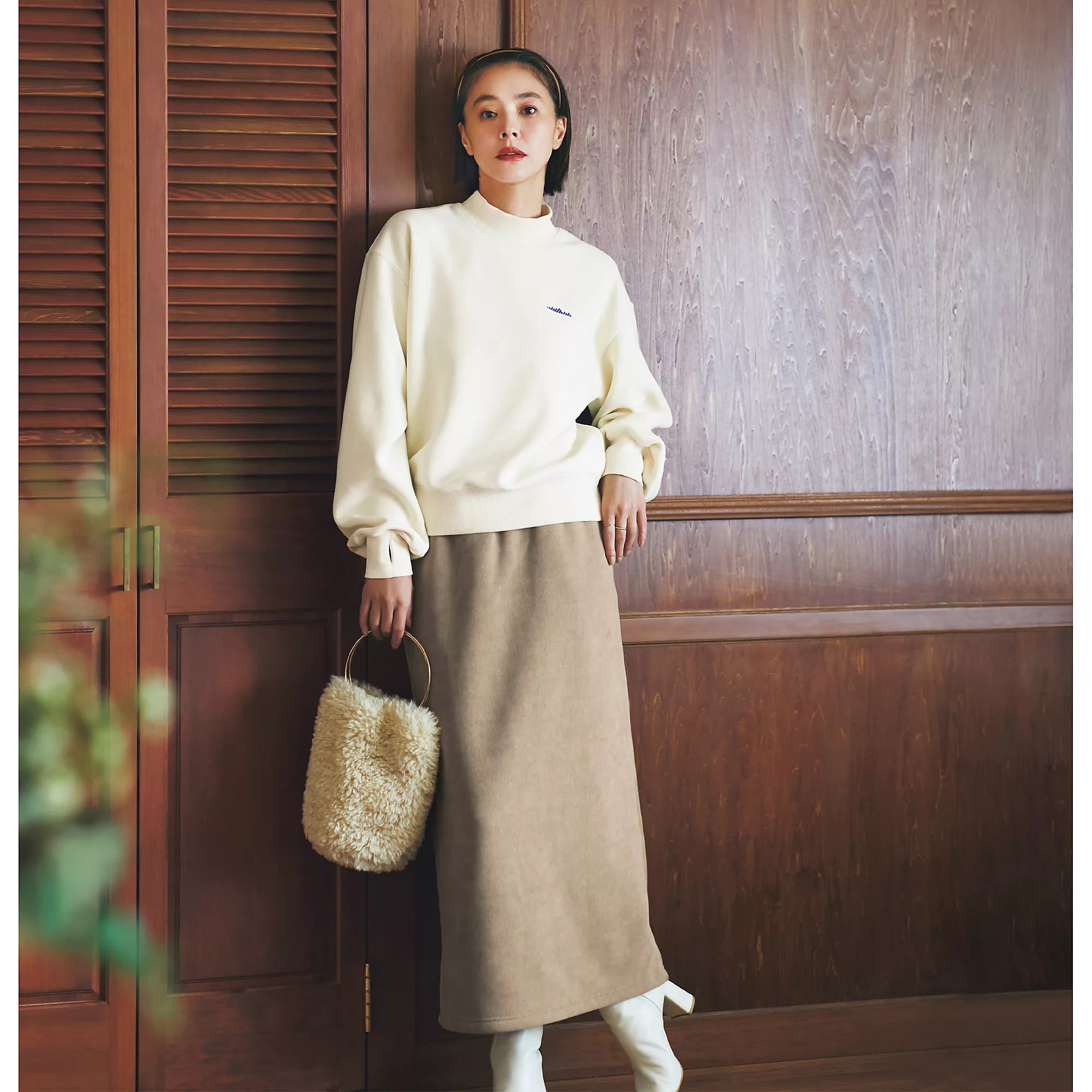 THOUSAND MILE
【洗える】KNIT FREECE SKIRT
￥11,000