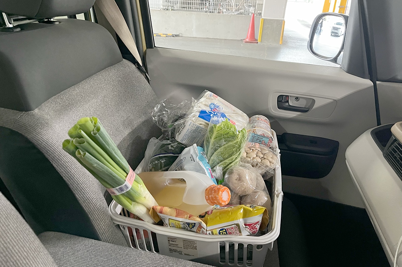 ポリプロピレン　買い物かご 使用シーン2