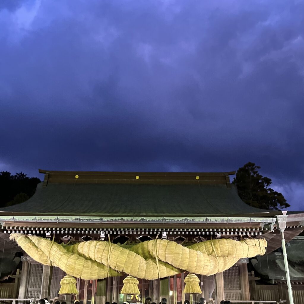 神社　しめ縄　宮地嶽神社