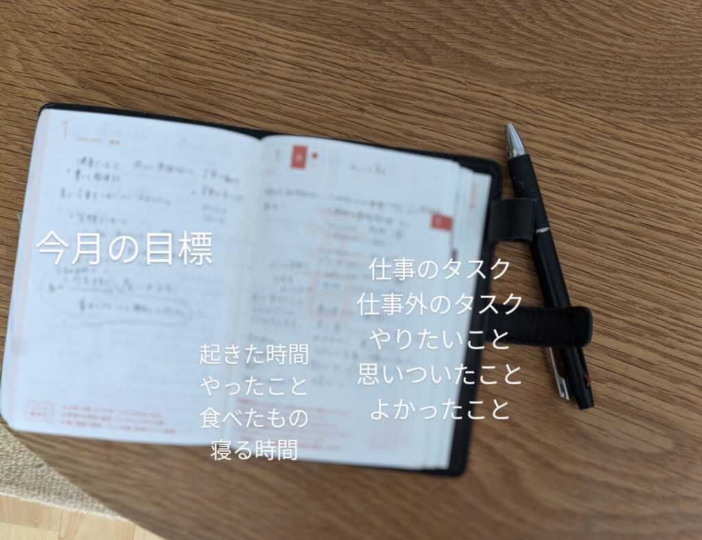 写真：手帳の書き方