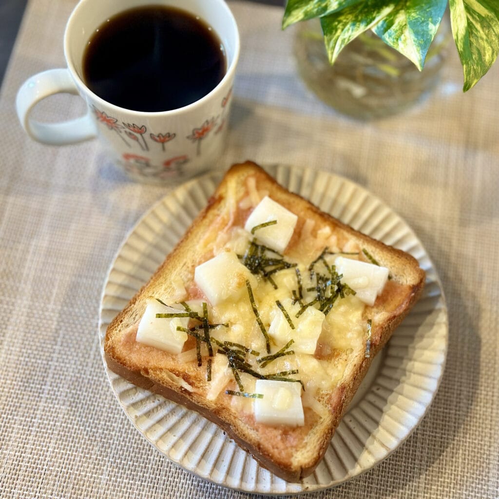 LEEレシピ　明太子餅チーズトースト