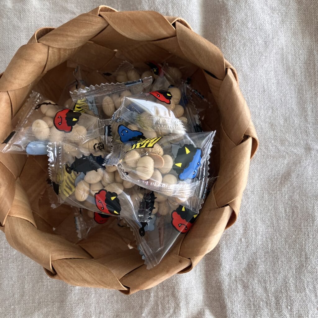 節分 豆 もへじ