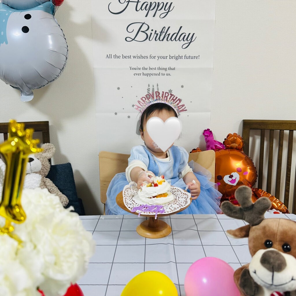 スマッシュケーキ　誕生日　ファーストバースデー