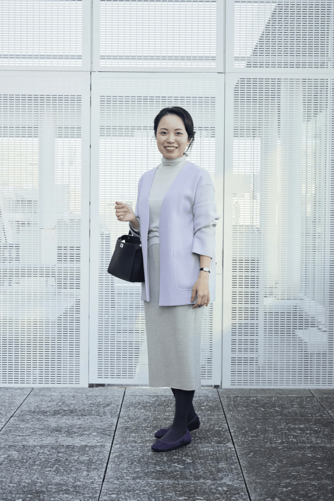 ユニクロ「リブスカート」のコーデ