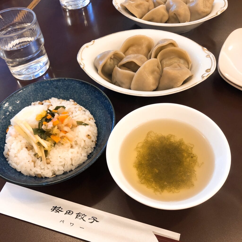 按田餃子代々木上原パワー店　水餃子定食