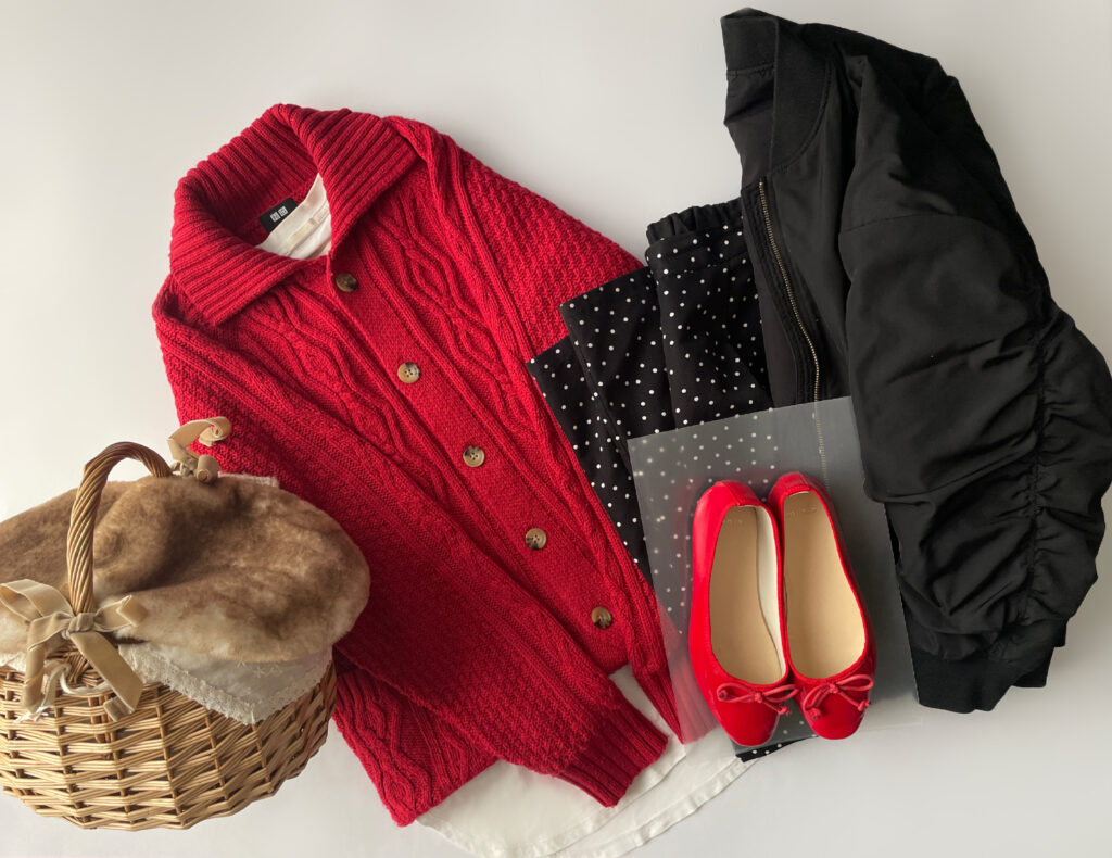 ユニクロGUコーデ置き画3 2025年1月下旬なに着てた LEE100人隊 TB はな 今日なに着てる