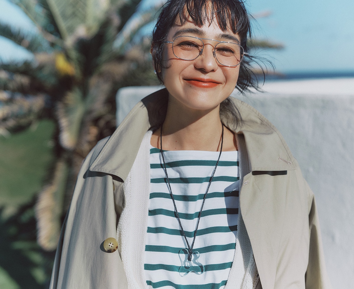 竹下玲奈さん　カットソー【LYNE】￥14300／トラディショナル ウェザーウェア ルミネ有楽町店（トラディショナル ウェザーウェア）のコーデ