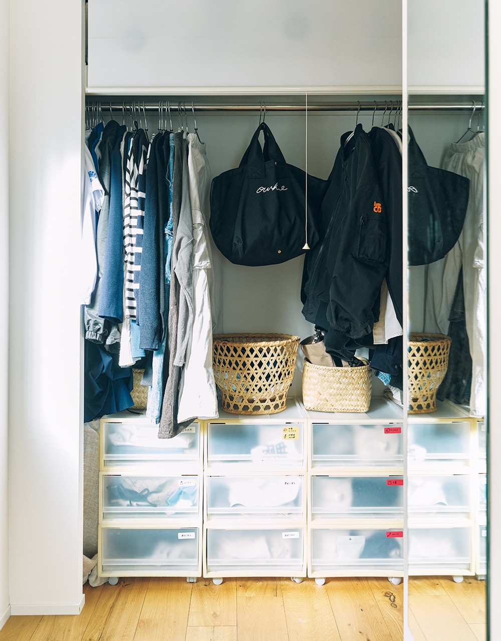 衣類は人別に収納