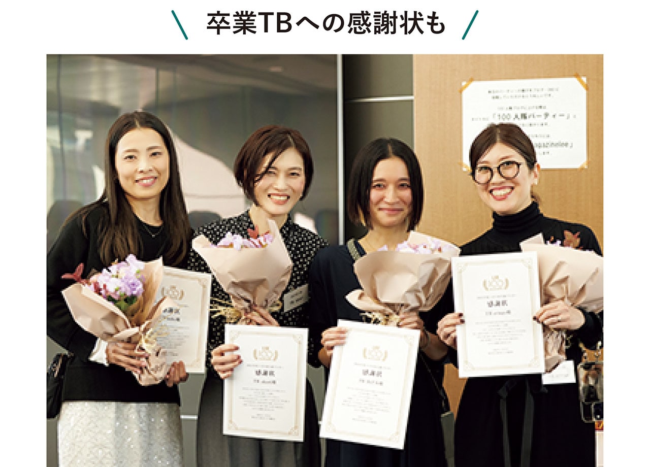 卒業TBへの感謝状も