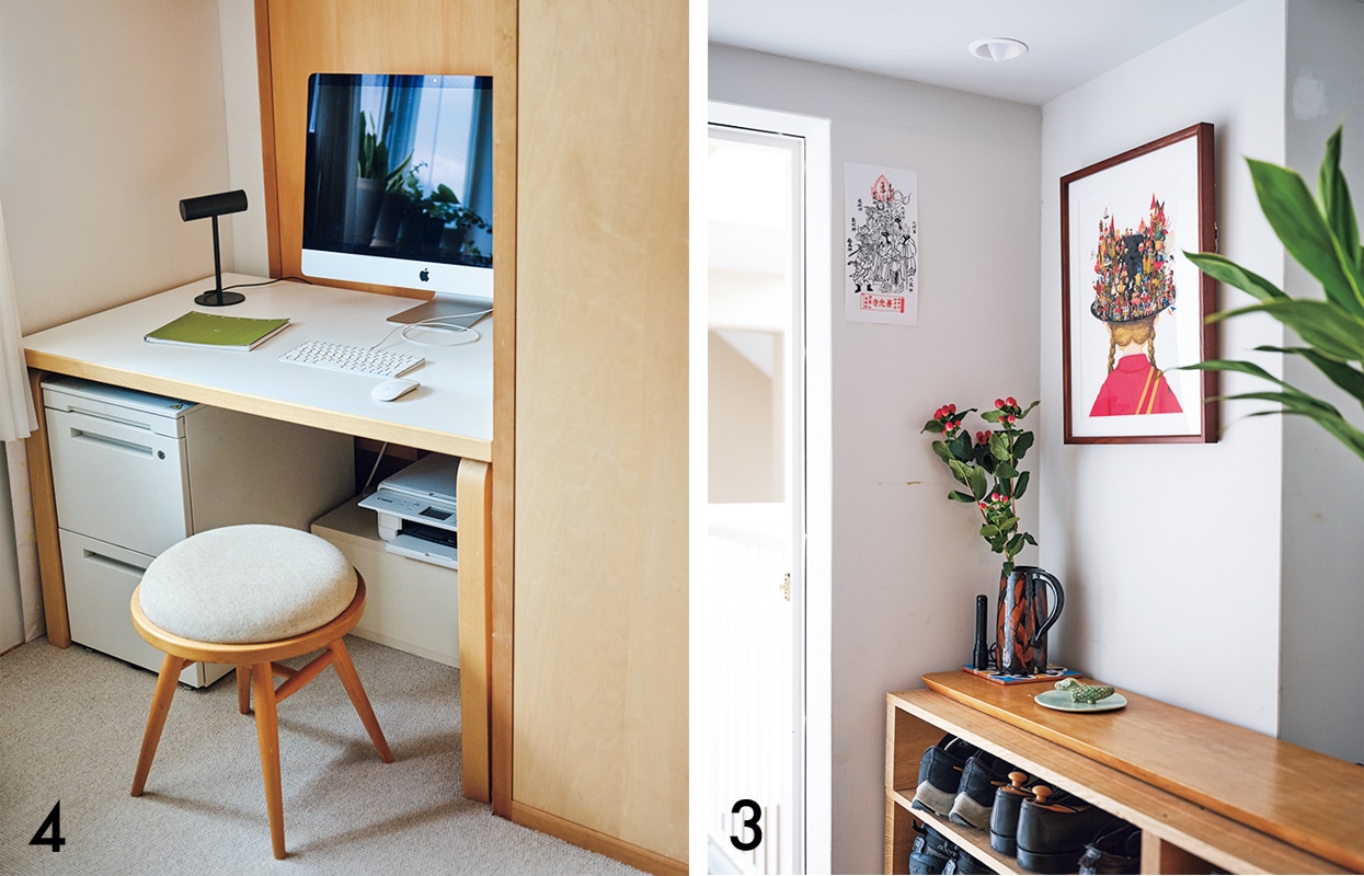 3.玄関 ４.ワークスペース