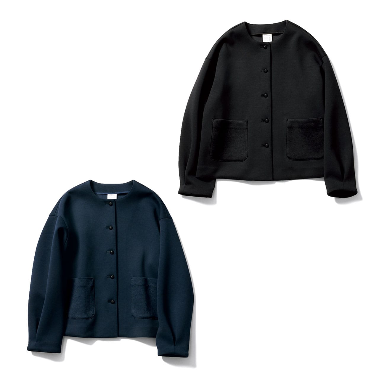 12classe【洗える】ダンボールノーカラージャケット