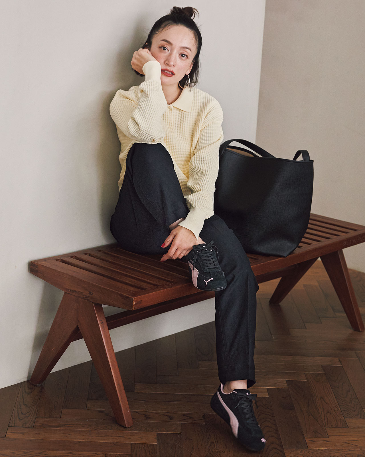 高山 都さんのPUMA(プーマ)SPEED CAT OGのコーデ