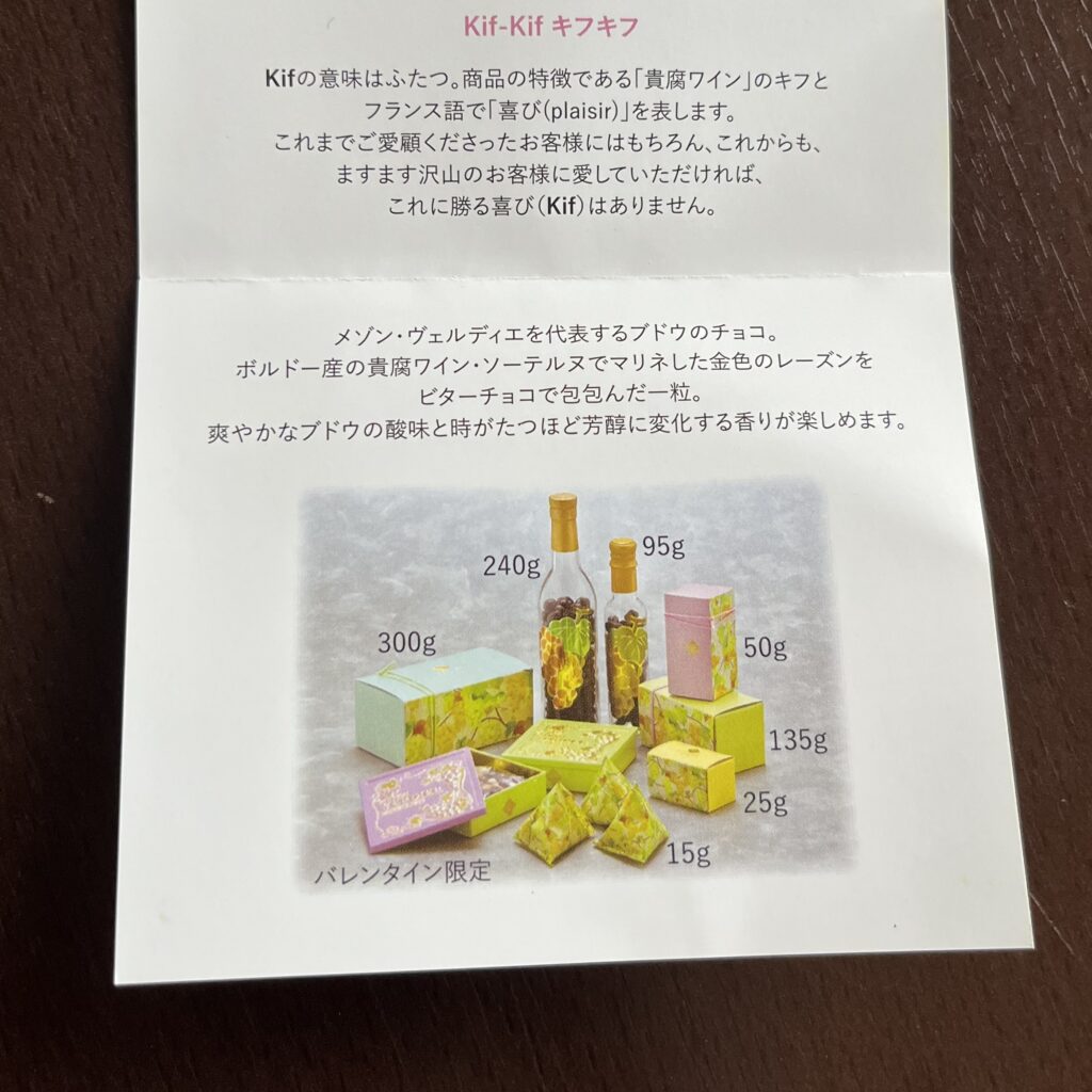 チョコレート　説明書