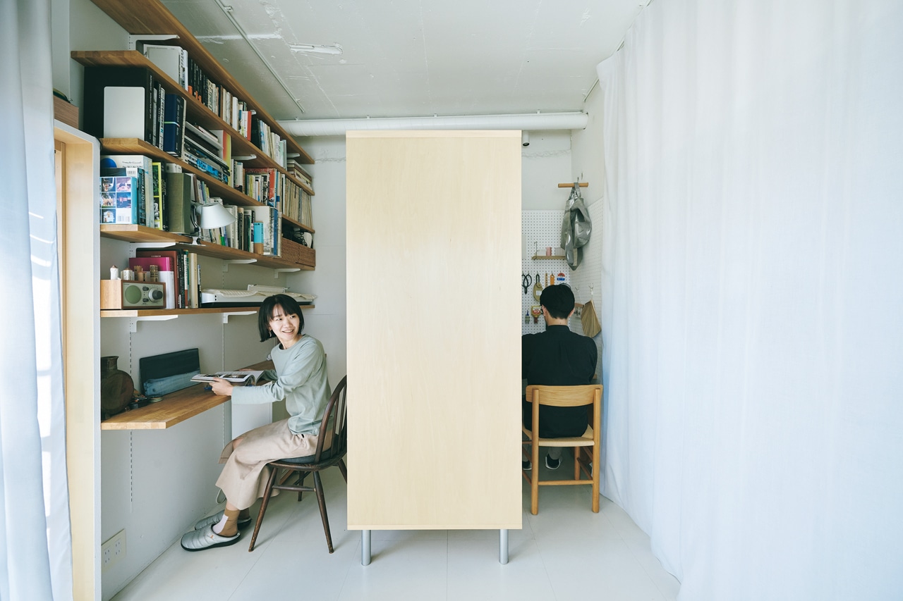 クローゼットで仕切ったワークスペース