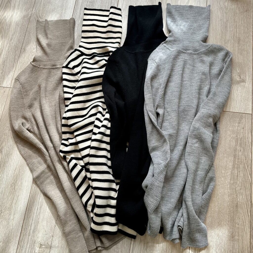 ユニクロのメラノリブタートルネックセーター