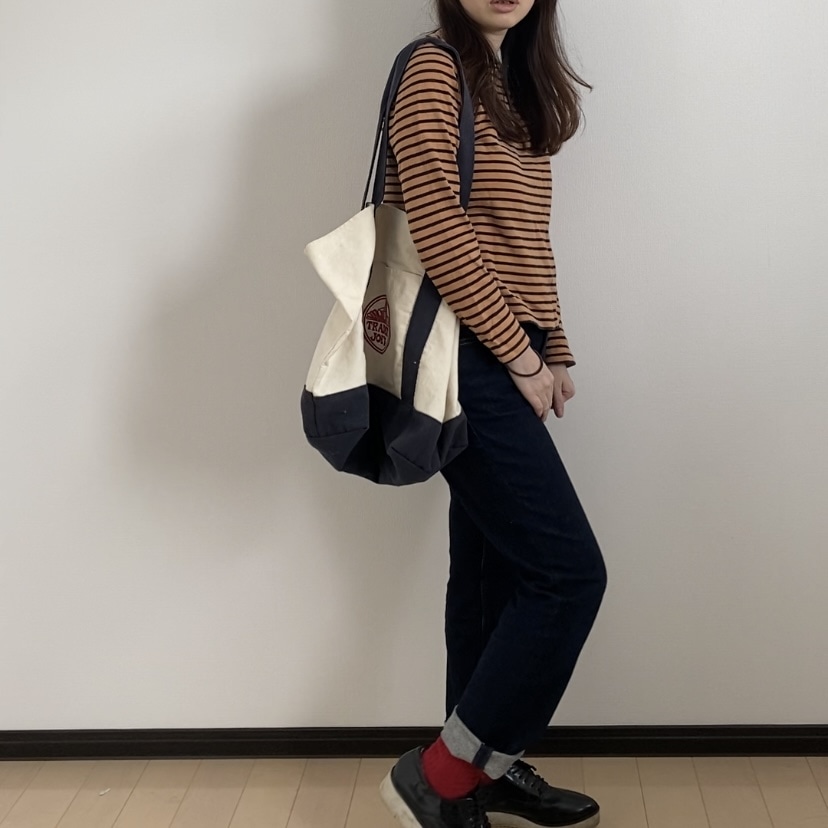 ボーダー　ジーパン
茶色