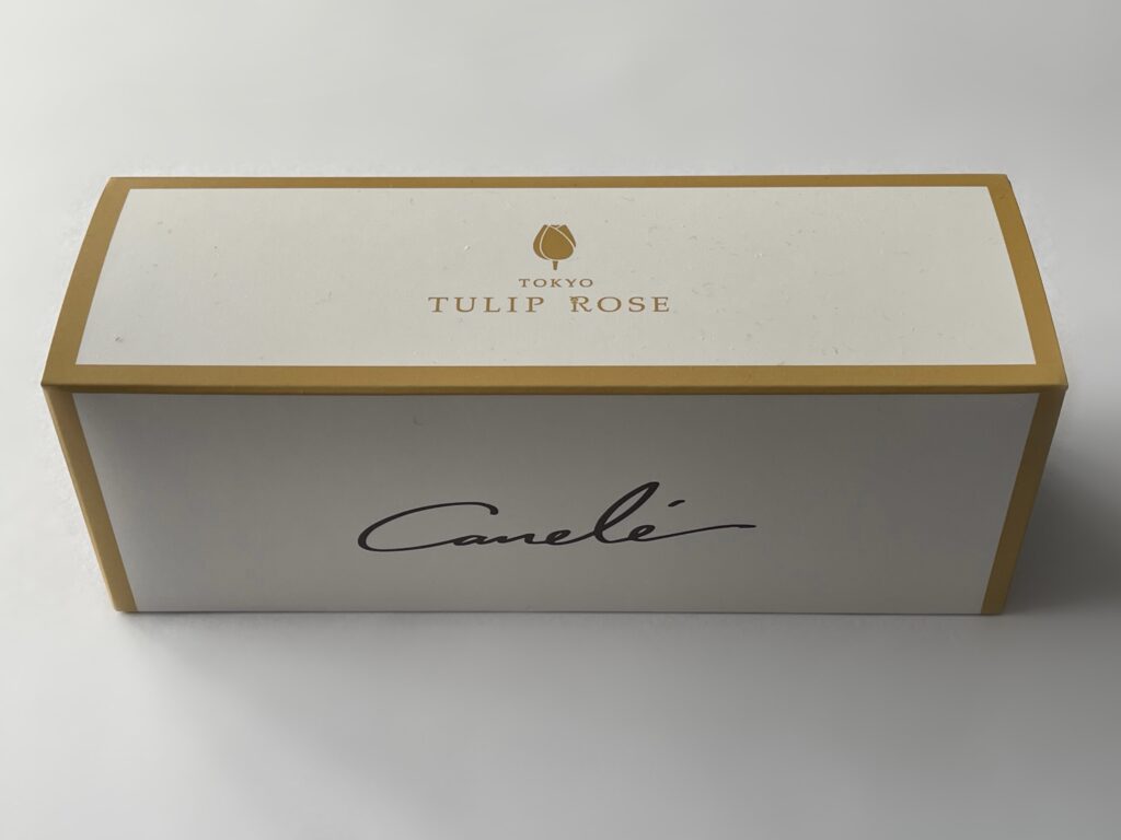 チューリップローズ　カヌレ・ショコラ3個入り外箱写真