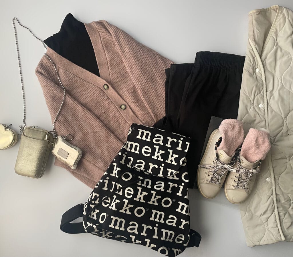 ユニクロGUコーデ2025年2月上旬置き画5 LEE100人隊 TB はな 今日なに着てる