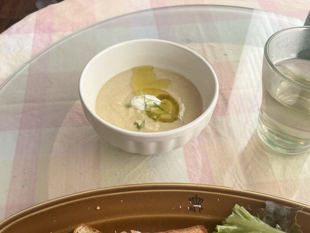 さつまいものポタージュスープ　カフェネイビー　2025年2月　LEE100人隊　TB　はな　今日のお買い物　おでかけ　おでかけ部