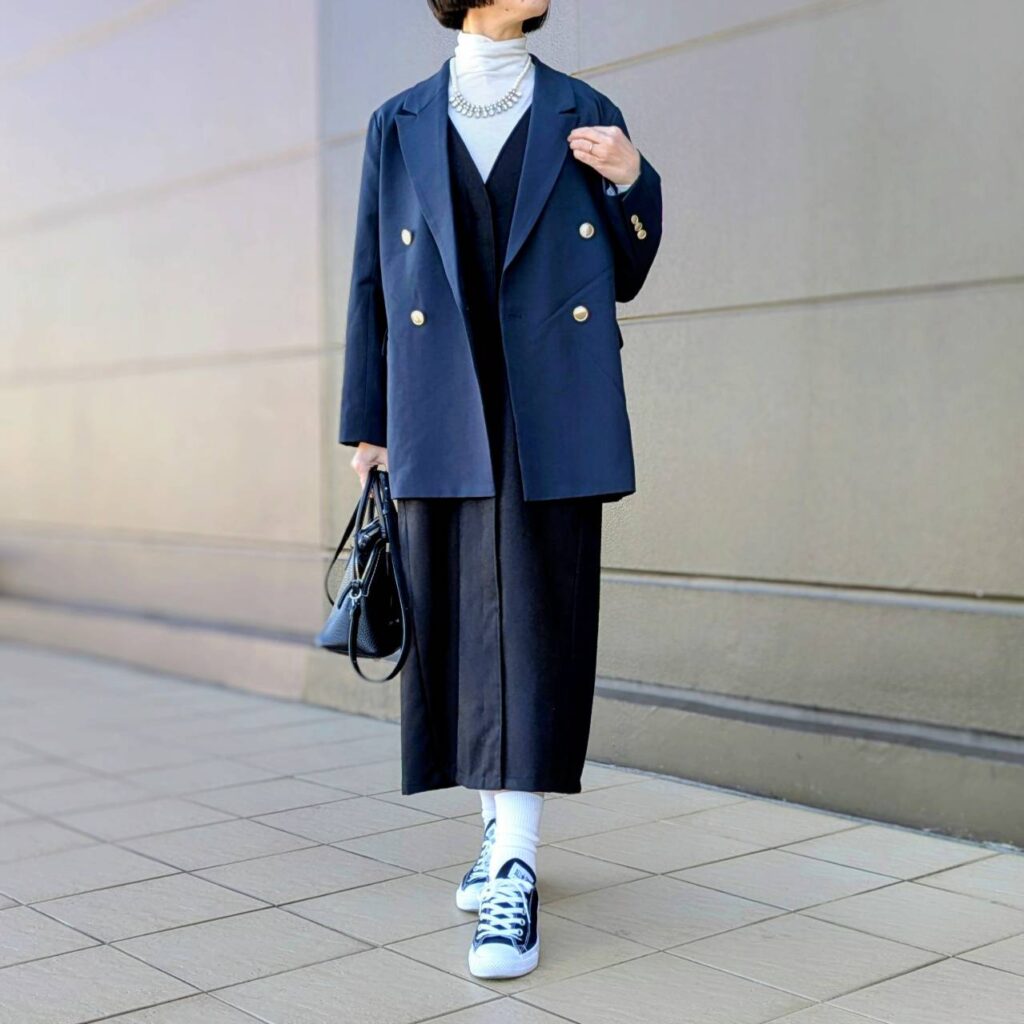 30代紺ブレ 40代ネイビーブレザー ファッション