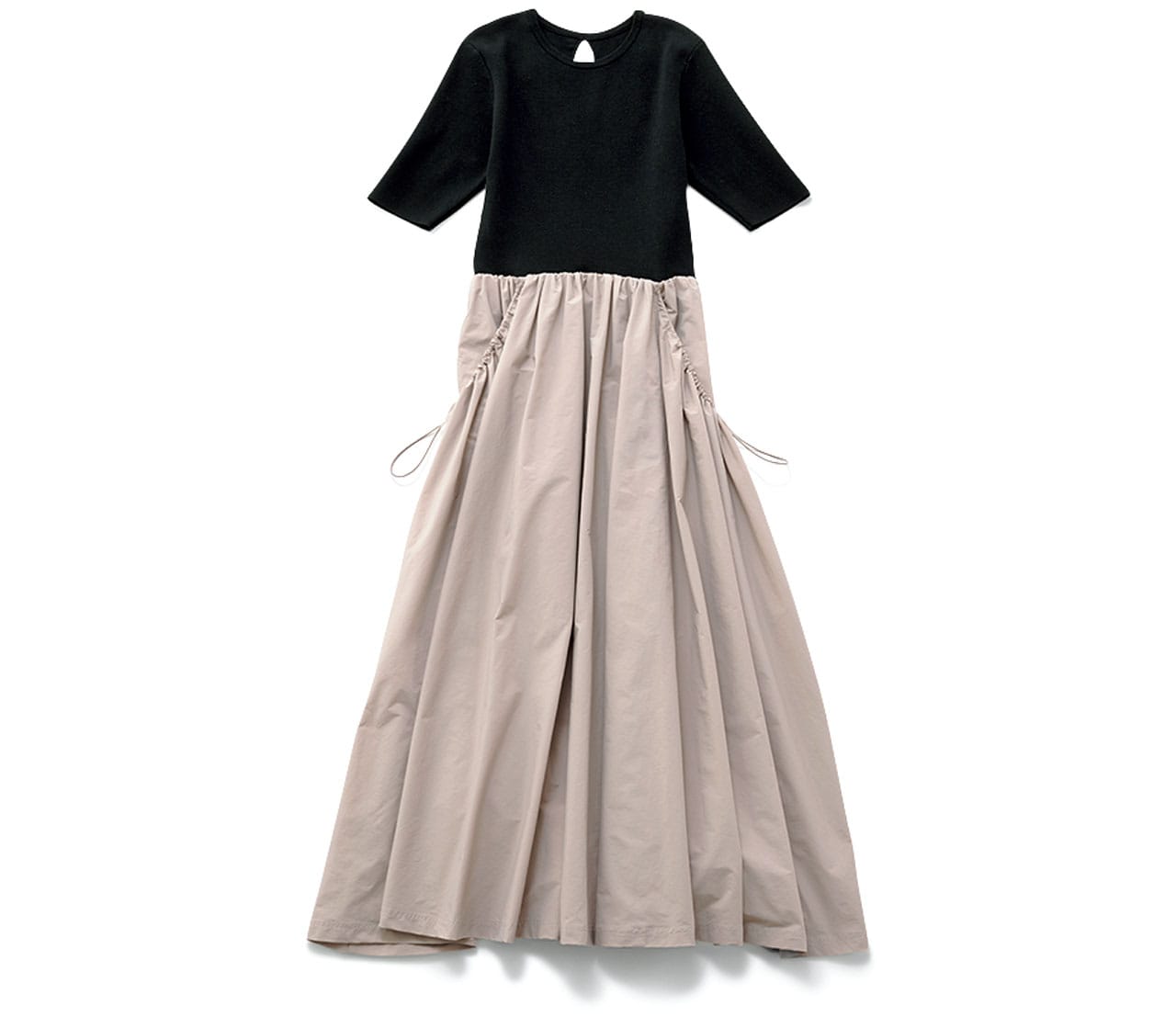 LEE限定 emmi（エミ）【洗える】【スカート部分は撥水】【LEE別注】ハーフスリーブニットドッキングワンピース