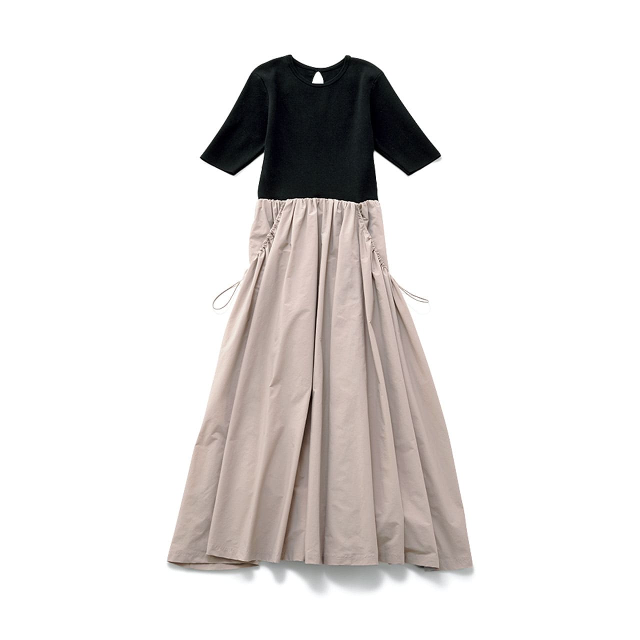 LEE限定 emmi（エミ）【洗える】【スカート部分は撥水】【LEE別注】ハーフスリーブニットドッキングワンピース