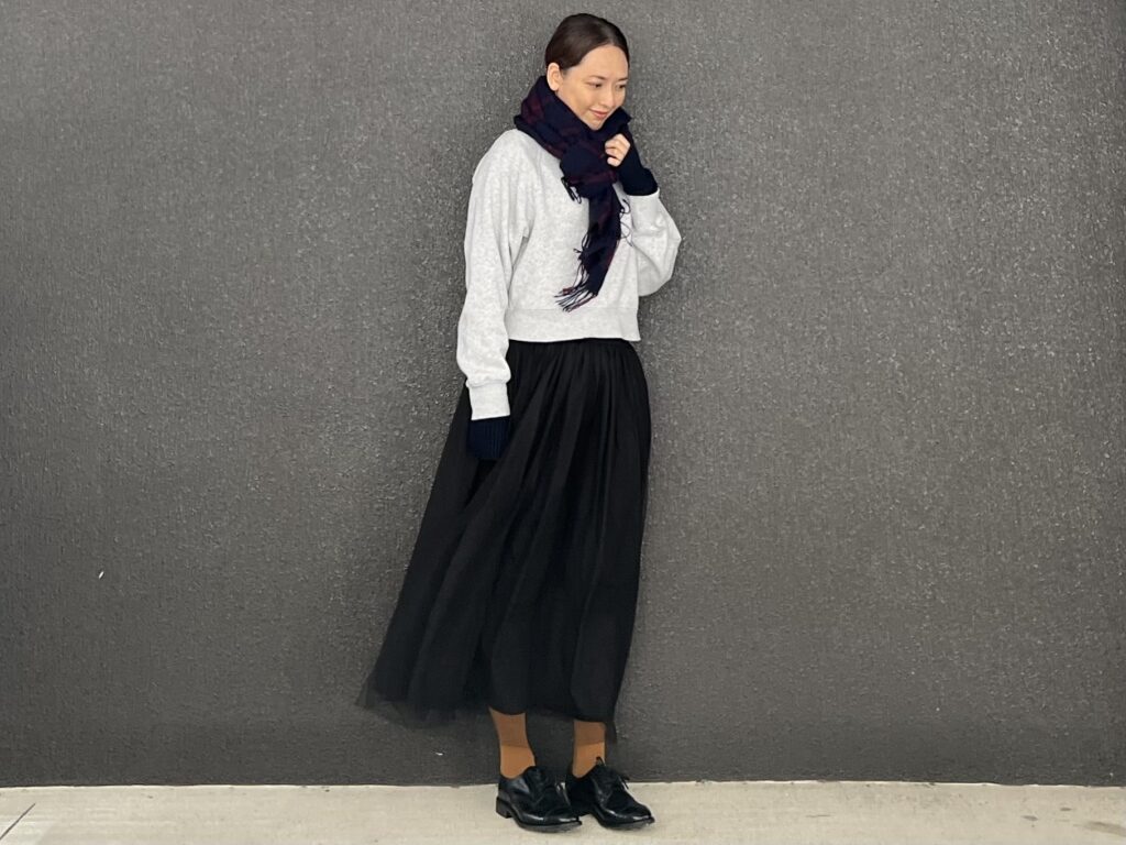 【40代】春の「ADWAS・チュールスカート」コーデ TB icoco