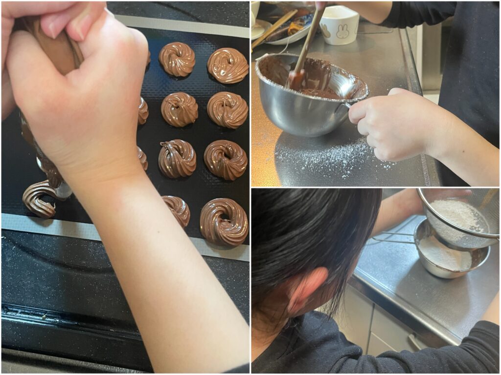 サクサク焼きチョコレートを作っている途中の写真　LEE100人隊　TB　はな　今日のお買い物　料理部