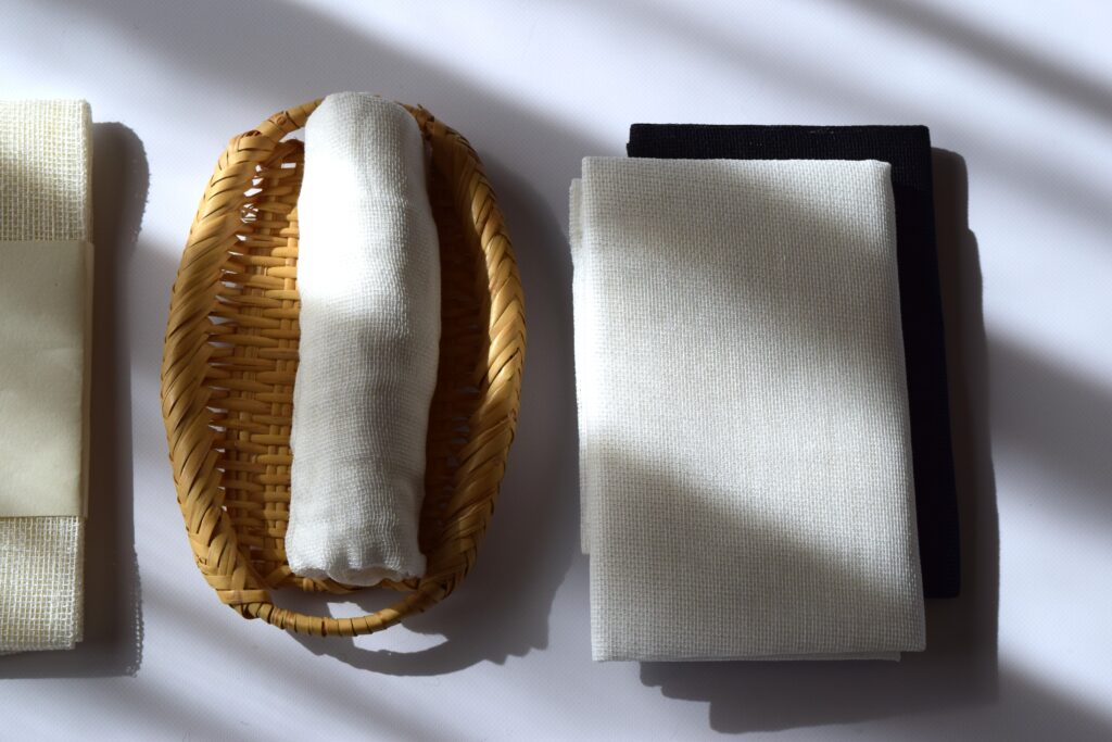 写真　蚊帳織ふきん