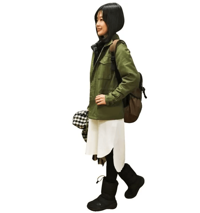 吉村友希さんの下半身・底冷え対策コーデ