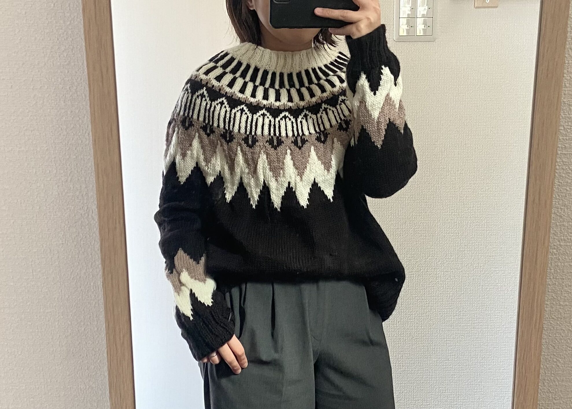 LEE100人隊zumekoさんが作った『ジグザグ模様の編み込みプル』