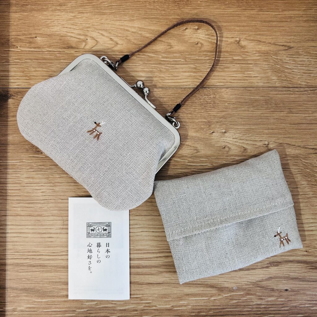 中川政七商店　がま口 ケース クリーム色 父からの贈り物【中川政七商店】テッシュケース＆がま口ポーチ | LEE