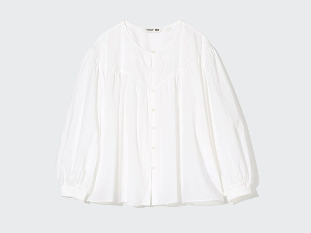 コットンシアーブラウス7分袖