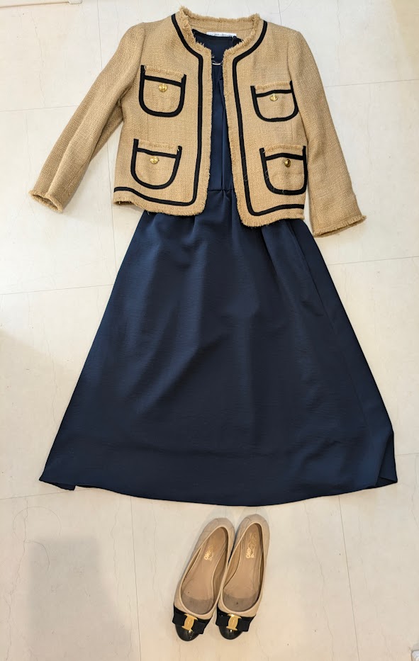 ワンピースコーデ　入園式　卒園式　着回しコーデ