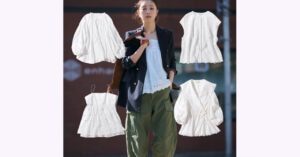 【白ブラウス】手持ちのパンツに一点投入、たちまち新鮮！