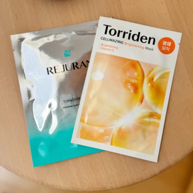 【リジュラン】「ターンオーバー ヒーリング シートマスク」、【トリデン】「ビタC ブライトニングマスク」