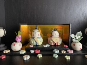 岡崎順子さん作陶　陶のおひなさま　2025年ひなまつり　ひな祭り　雛祭り