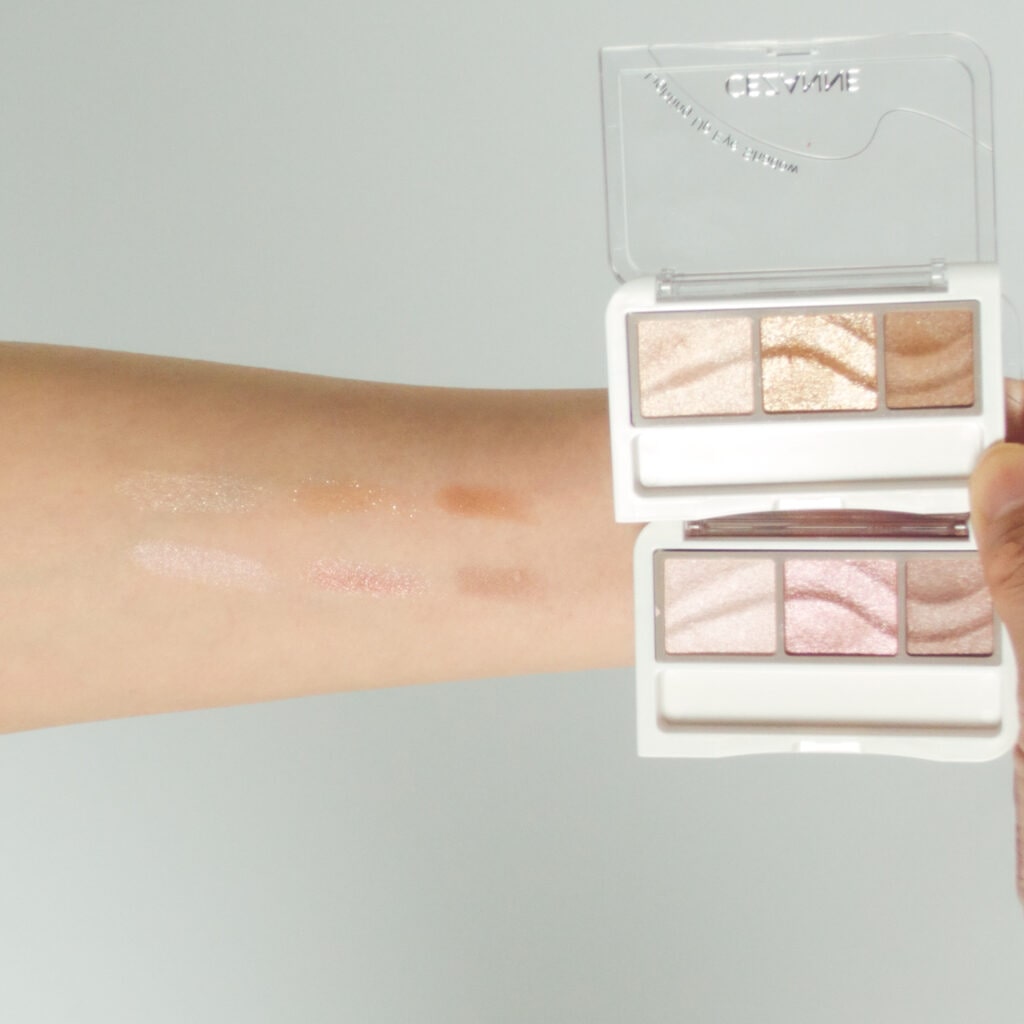 上が【01 ロイヤルベージュ】、下が【02 ペタルピンク】。