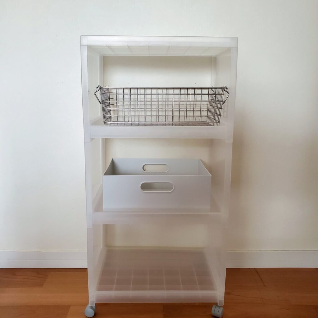 【無印良品】ポリプロピレン組立式ワゴン・キャスター付・３段