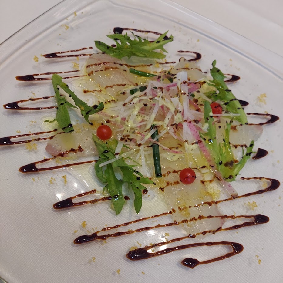 落合シェフ　名古屋　鮮魚のカルパッチョ
