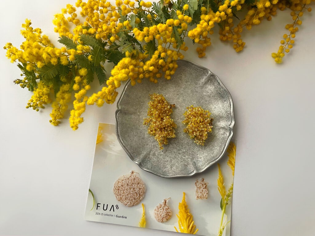 写真2 FUA accessory ミモザのイヤリング ミモザの日 2025年3月8日 始まりの時 LEE100人隊 TB はな 今日のお買い物