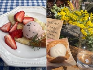 ミコトヤハウス4周年　LEE100人隊　TB　はな　おでかけ部　おでかけ　クレープシュゼット　シューアイス　KIKI NATURAL ICECREAM