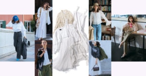 【2025年の春「甘い白」に注目！】カジュアル派におすすめのレース、フリル、チュール…エディター磯部安伽さんが提案！