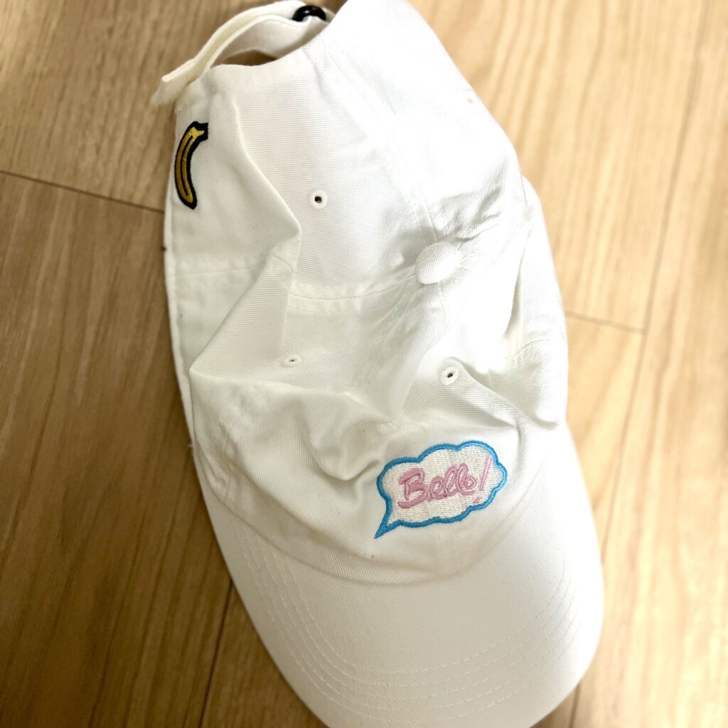 白　キャップ　帽子