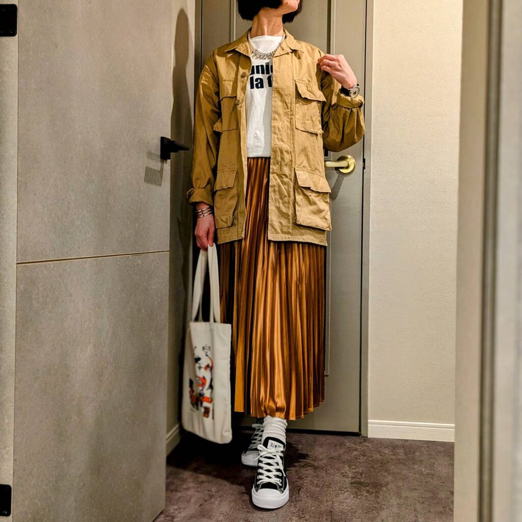 30代女子コーデ 40代女子ファッション 甘辛ミックス