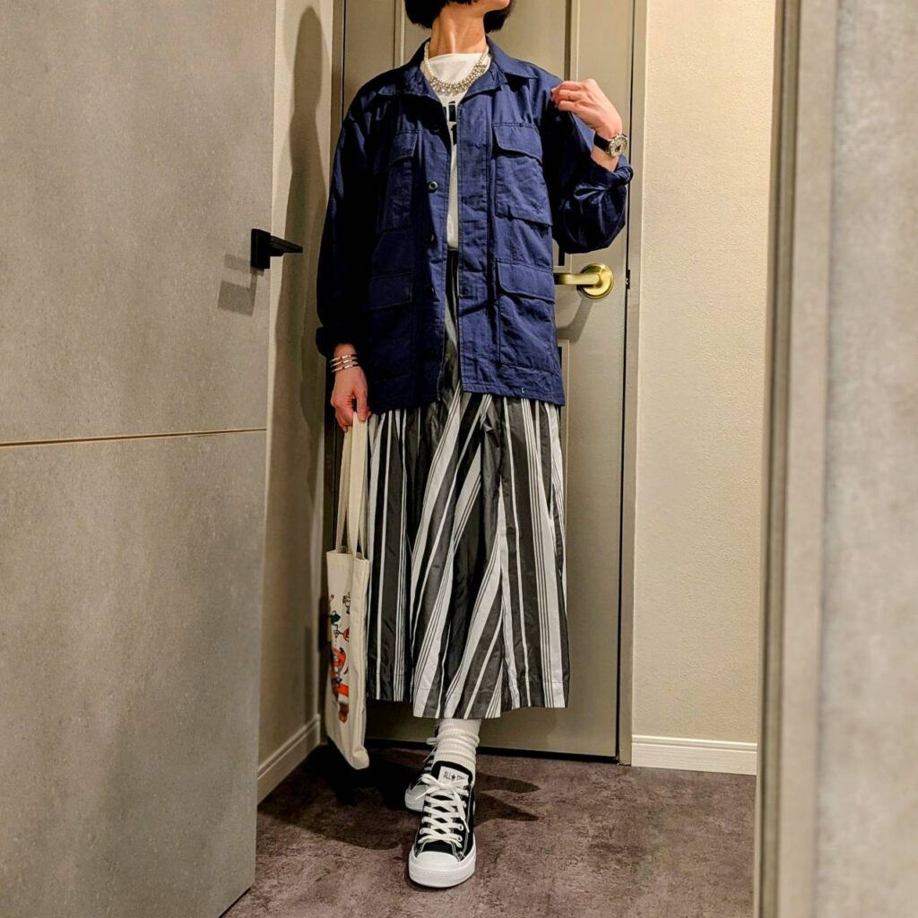 30代女子コーデ 40代女子ファッション 甘辛ミックス