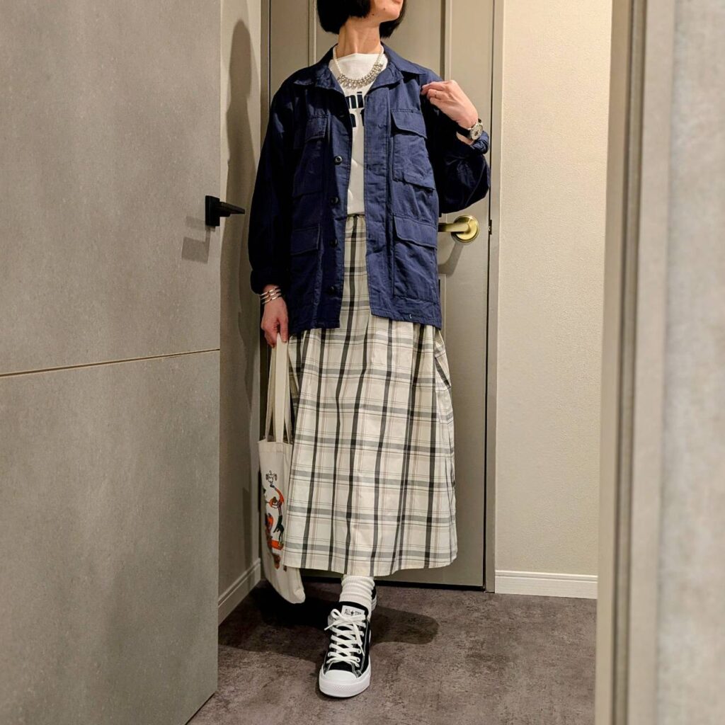 30代女子コーデ 40代女子ファッション 甘辛ミックス