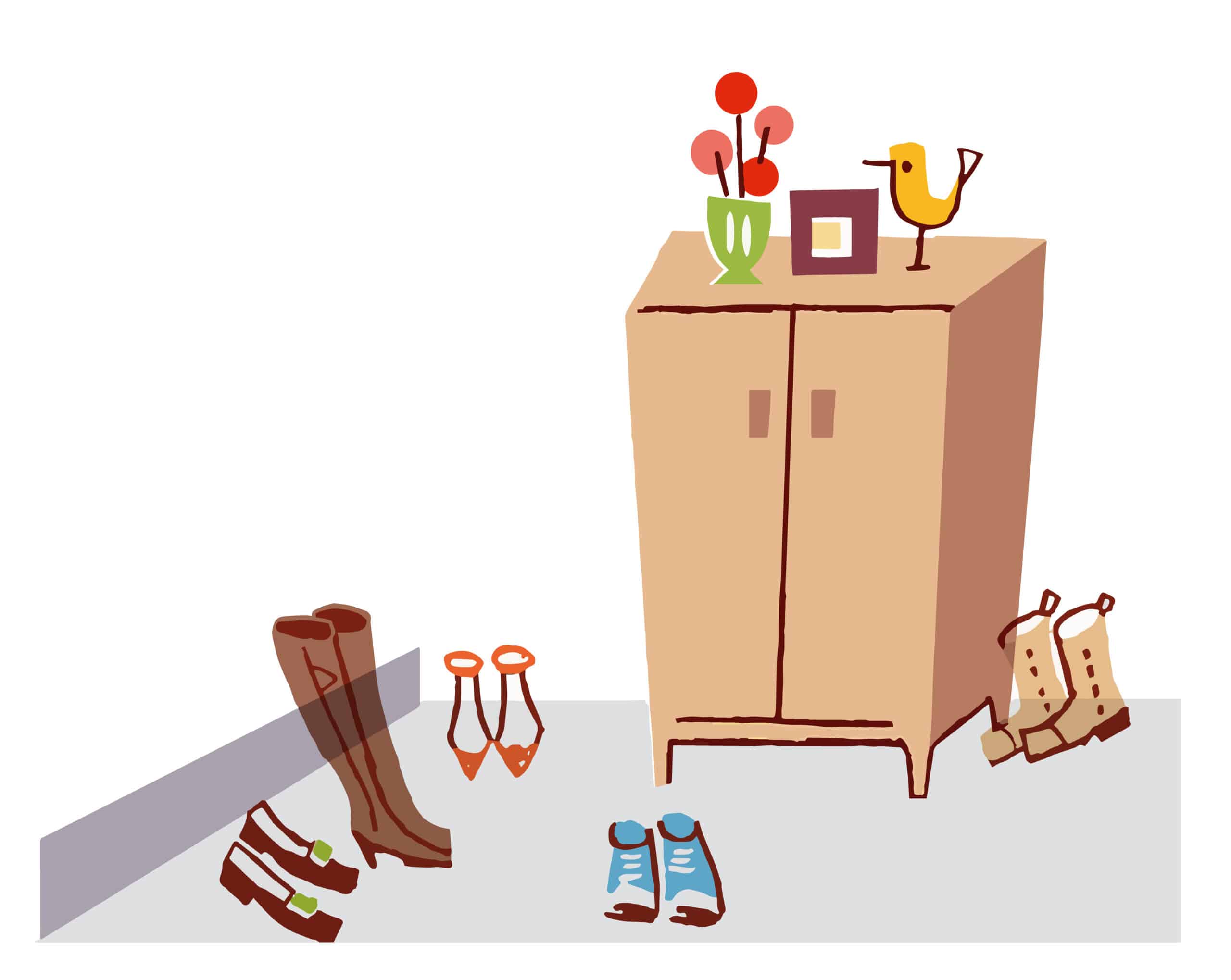 玄関　掃除　靴箱　下駄箱