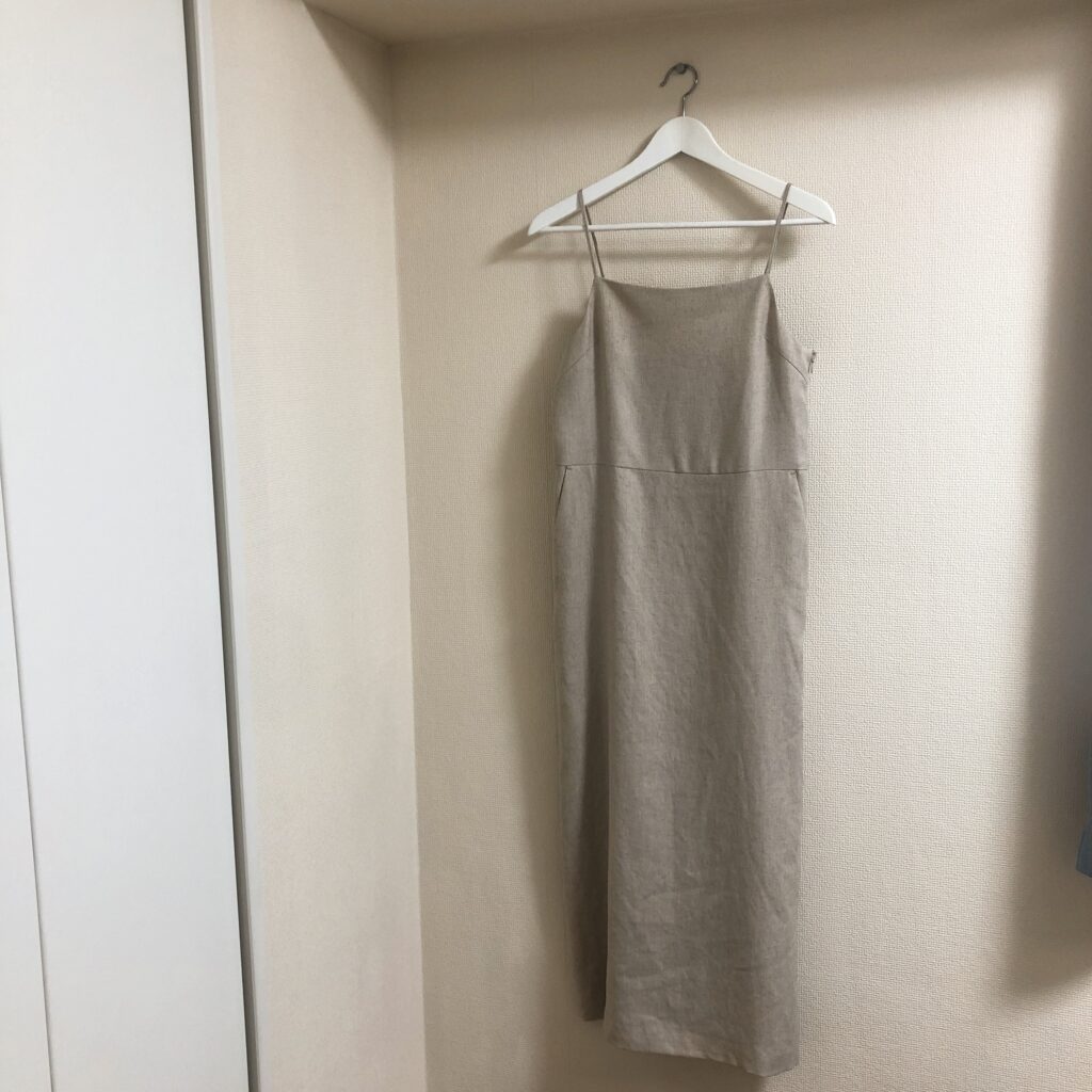 UNITED ARROWS green label rilaxing グリーンレーベルリラクシング リネンライク ダブルジャケット キャミソールワンピース